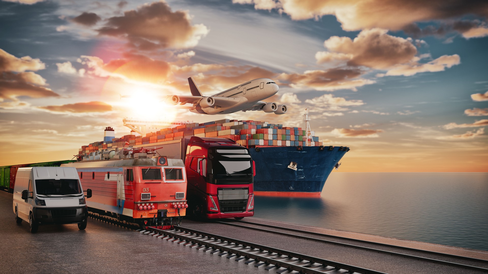 Logistics import export of containers cargo freight ship,